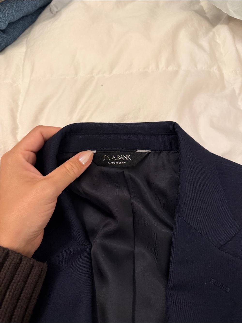 Jos. A. Bank Navy Blazer with Gold Buttons